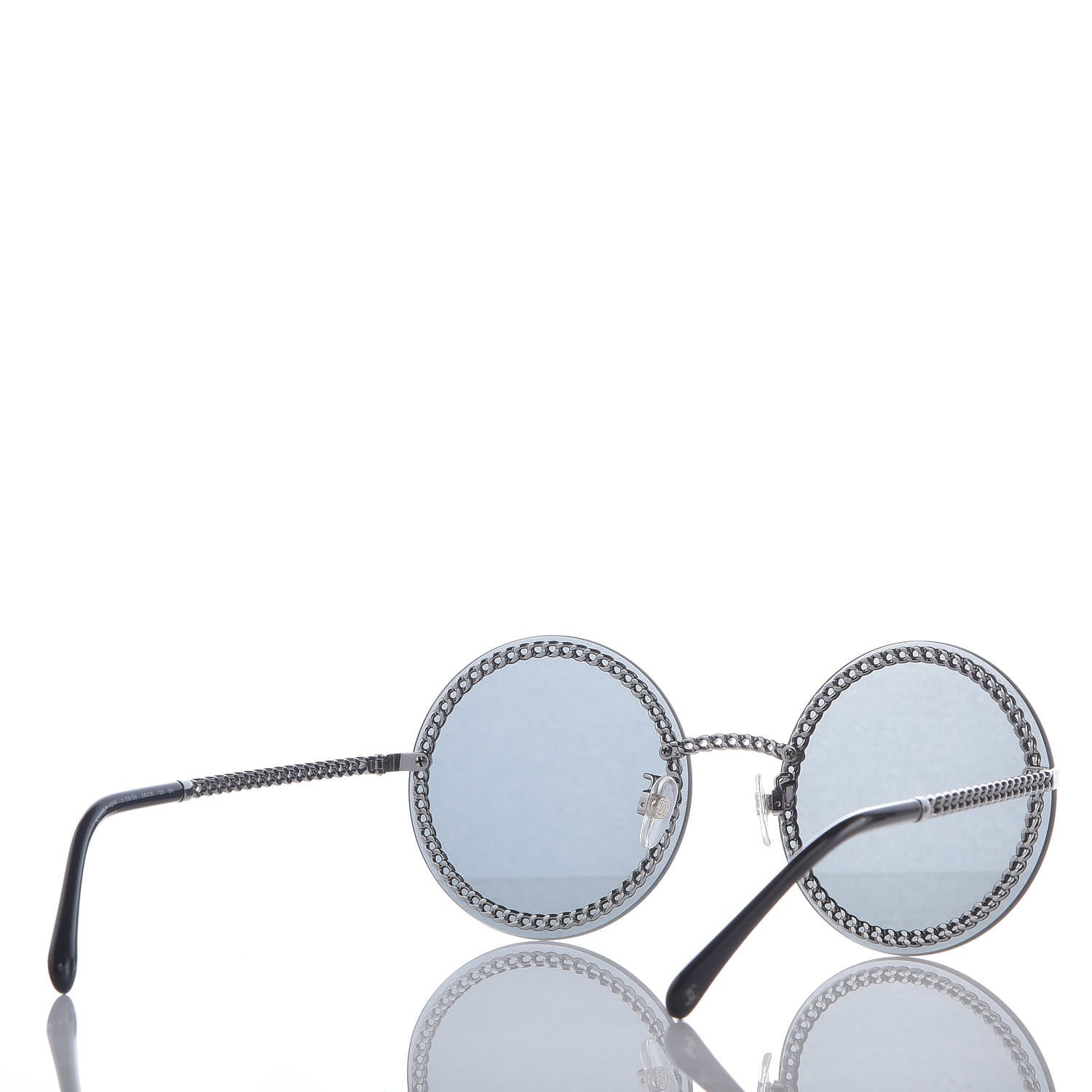 Chanel Round Chain Sunglasses 4245 Black 5 of 7