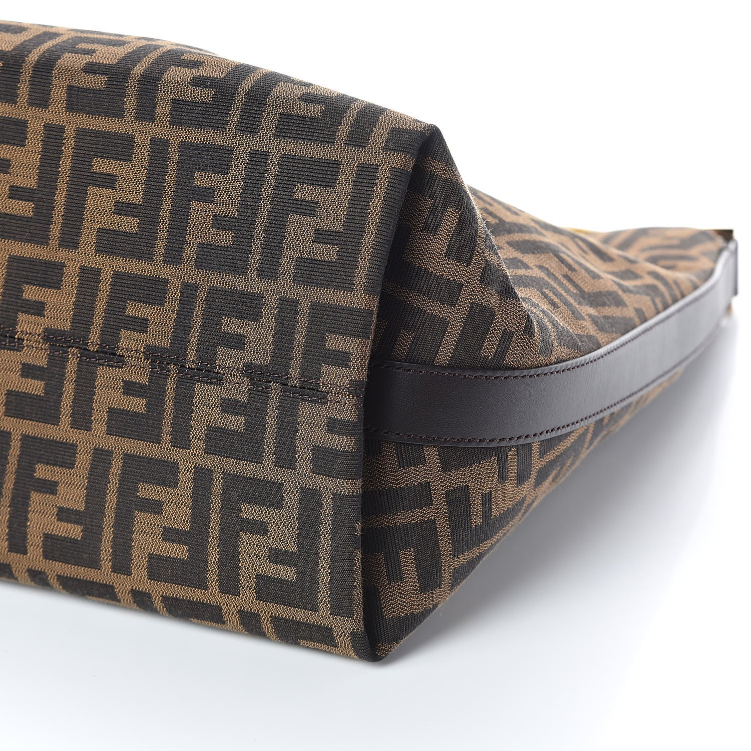 Fendi Zucca Vitello Large Hobo Tobacco Ocra Moro Black 9 of 9