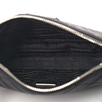 Prada Nylon Tessuto Impuntu Quilted Crossbody Bag Black 4 of 10