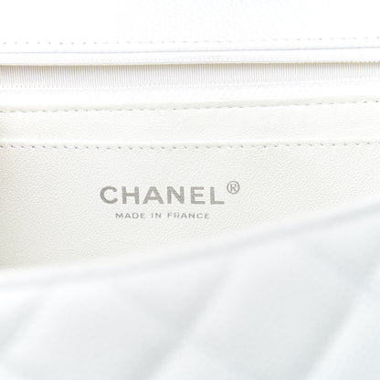 Chanel Caviar Quilted Maxi Single Flap White 9 of 19