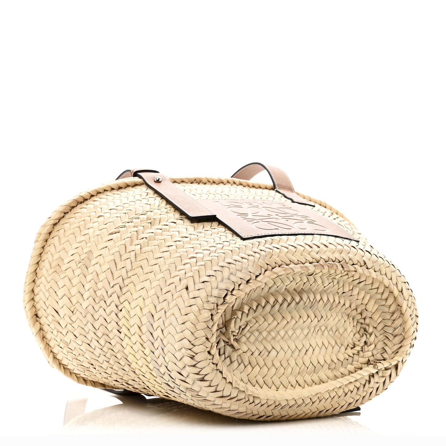 Raffia Medium Basket Tote Bag Natural Tan