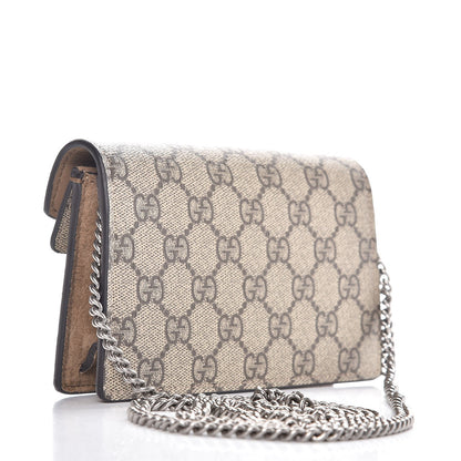 Gucci GG Supreme Monogram Super Mini Dionysus Shoulder Bag Taupe 3 of 8