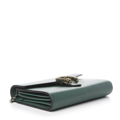 Gucci Calfskin Mini Dionysus Chain Wallet Emerald 3 of 10