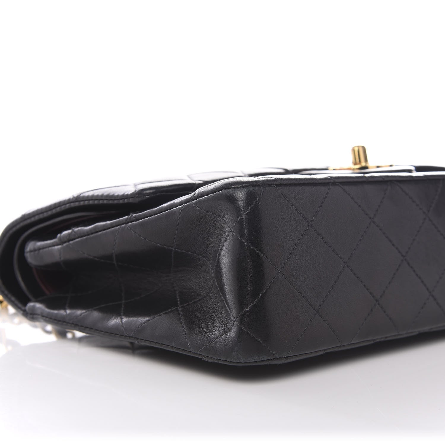Chanel Lambskin Quilted Medium Double Flap Black 7 of 9