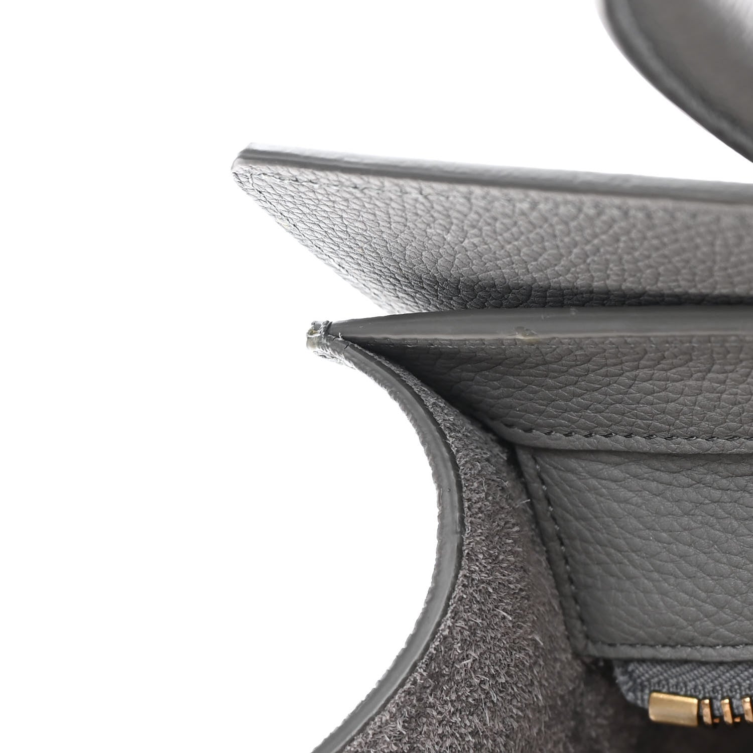 Celine Drummed Calfskin Mini Luggage Kohl 14 of 18