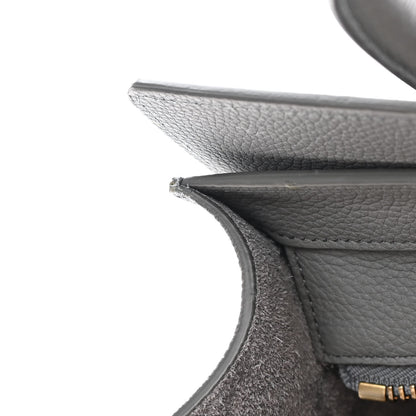 Celine Drummed Calfskin Mini Luggage Kohl 14 of 18
