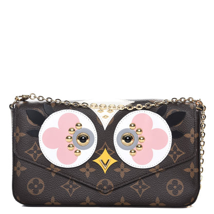 Louis Vuitton Monogram Lovely Birds Pochette Felicie Chain Wallet 1 of 11