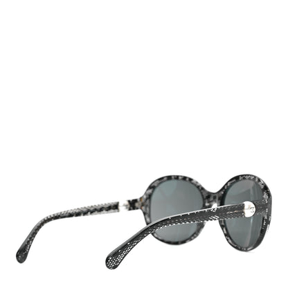 Chanel Glitter Acetate CC Pearl Sunglasses 5211-H Black 4 of 6