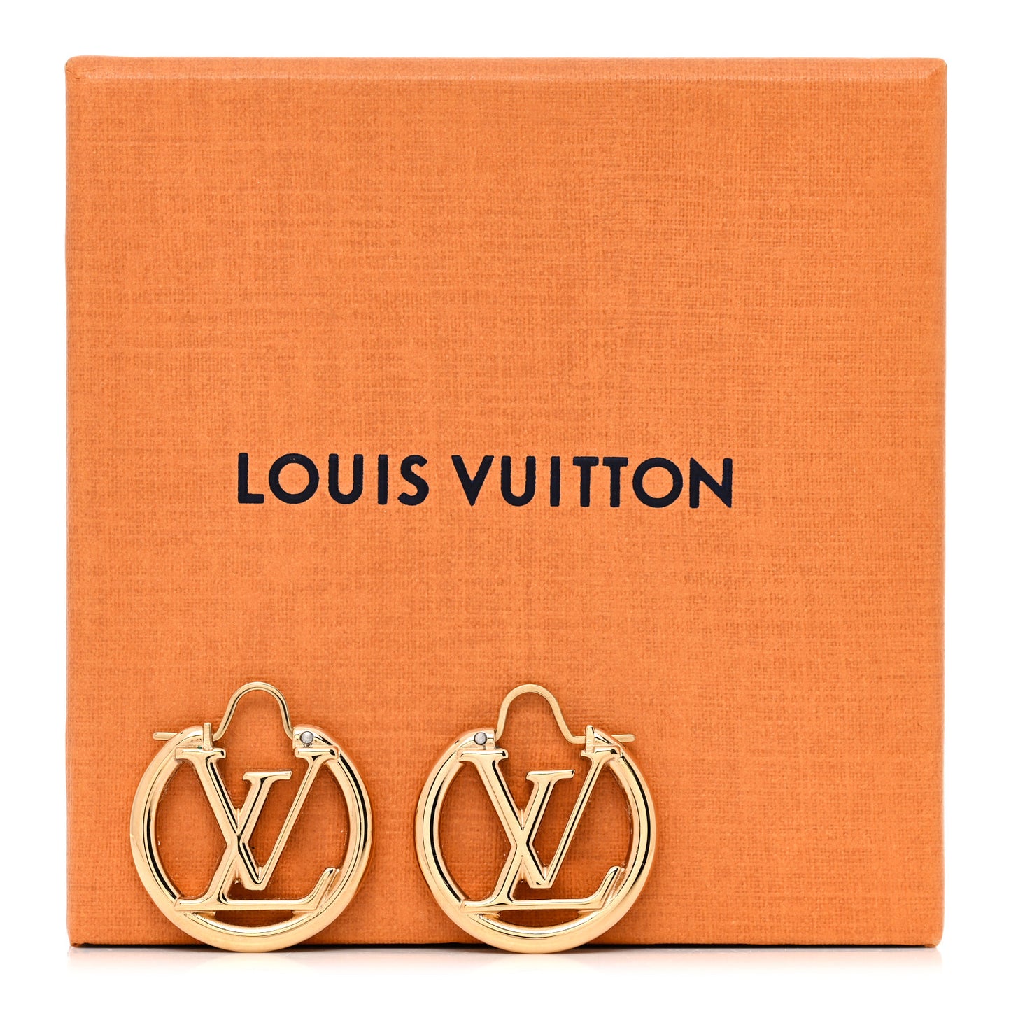 Metal Small Louise Hoop Earrings Gold