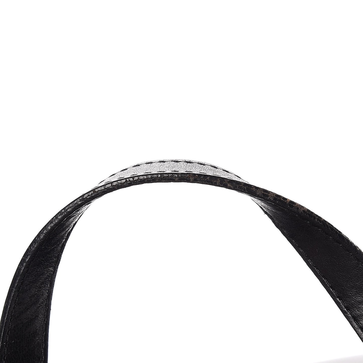 Calfskin Small Shopping Tote Black Flamma