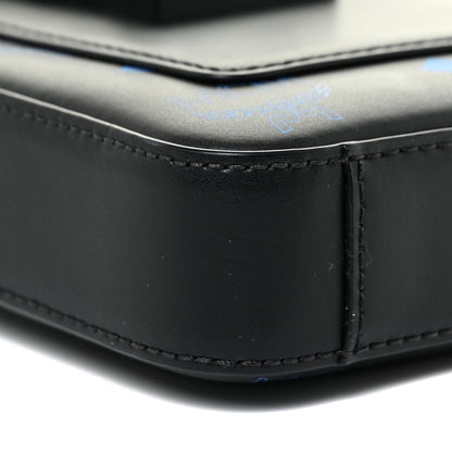 MCM Calfskin Color Splash Phone Case Crossbody Black Vallarta Blue 8 of 15