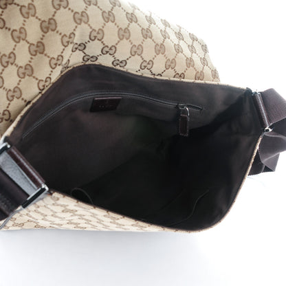Gucci Monogram Small Flap Messenger Bag Beige Dark Brown 5 of 7