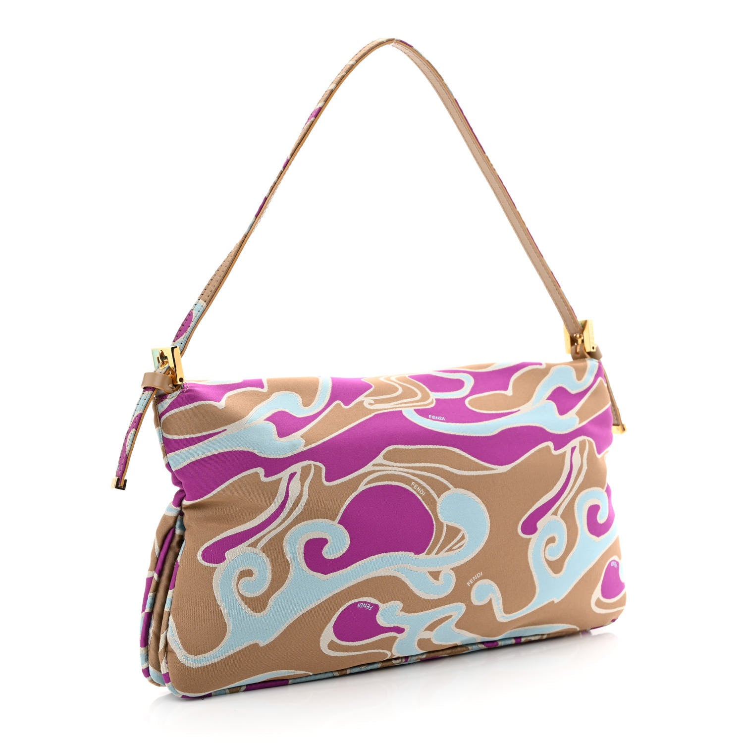 Fendi Satin Printed Baguette Multicolor 3 of 10