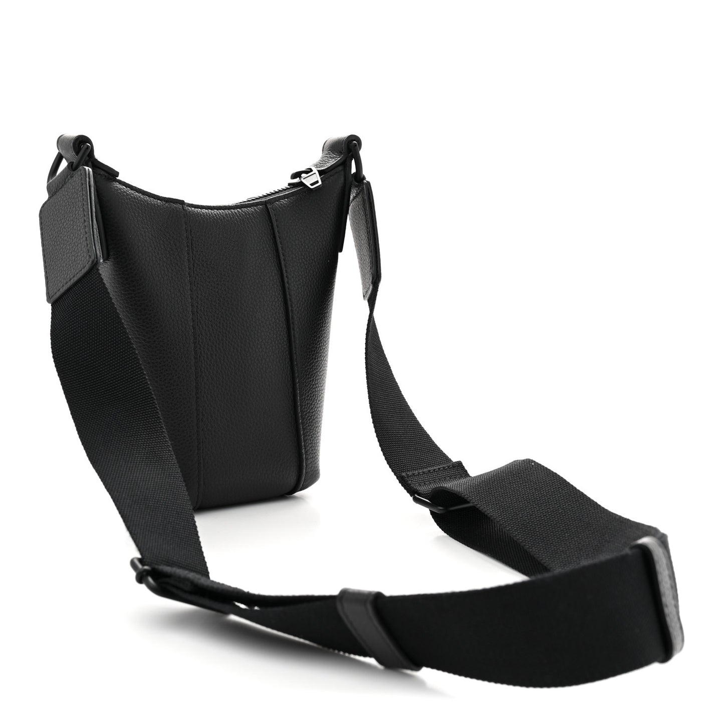 Calfskin Hourglass Phone Holder Bag Black