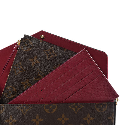 Louis Vuitton Monogram Pochette Felicie Chain Wallet Fuchsia 3 of 15