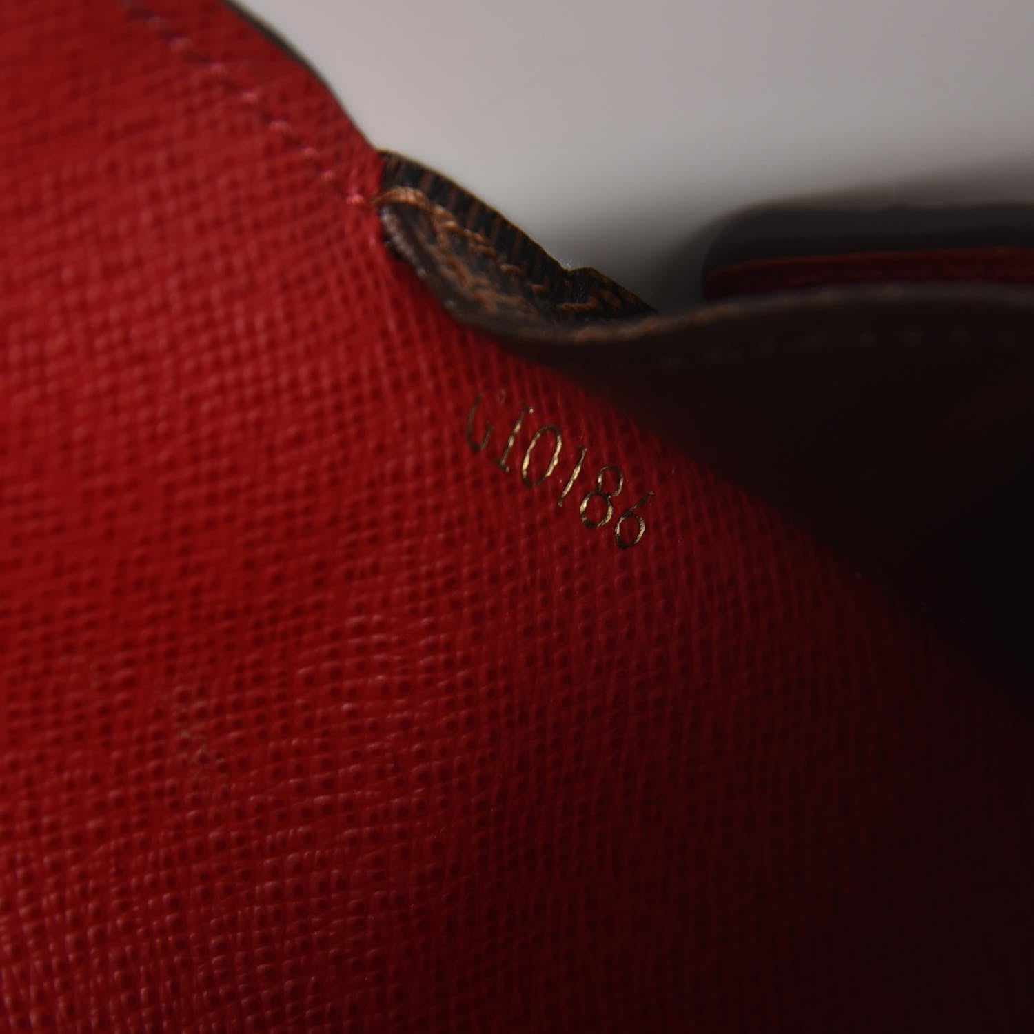 Louis Vuitton Damier Ebene Josephine Wallet Red 7 of 9
