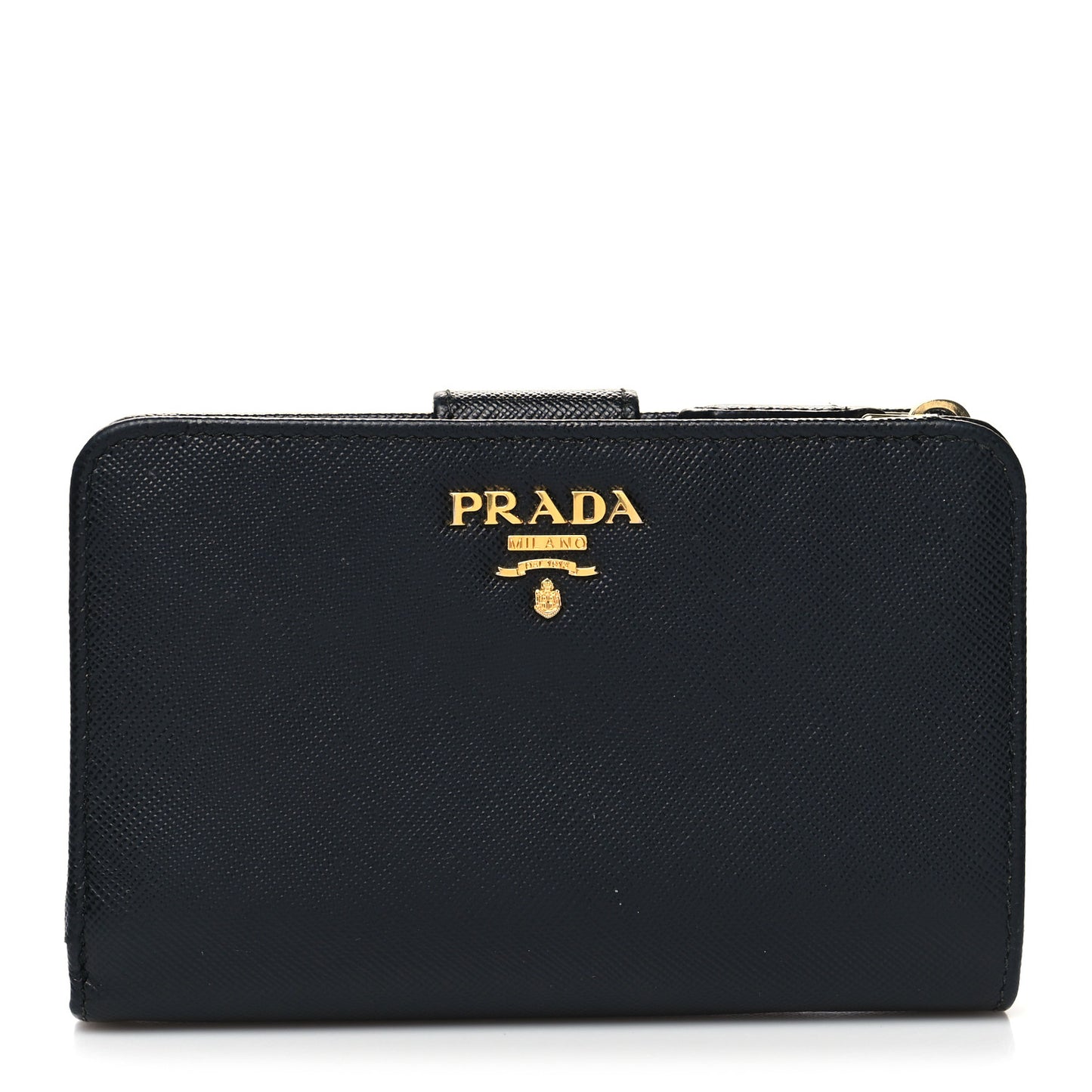 Saffiano Metal Compact Wallet Black