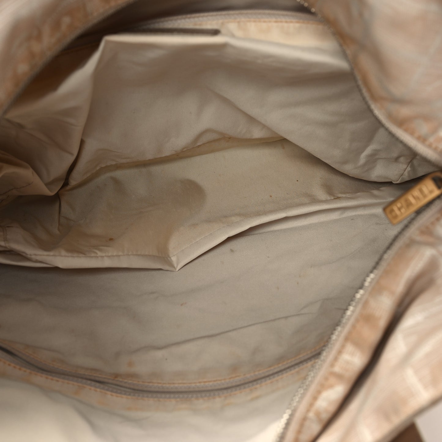 Nylon Travel Large Tote Beige