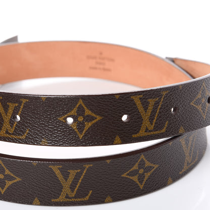 Louis Vuitton Monogram Ceinture Belt Silver Buckle 80 32 6 of 10