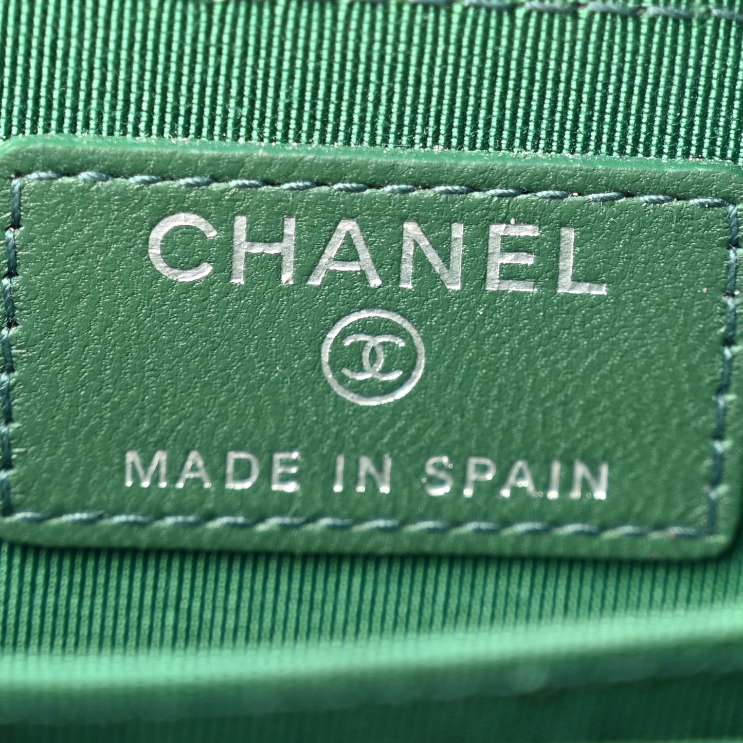 Lambskin Quilted Zip Around Coin Purse Wallet Green