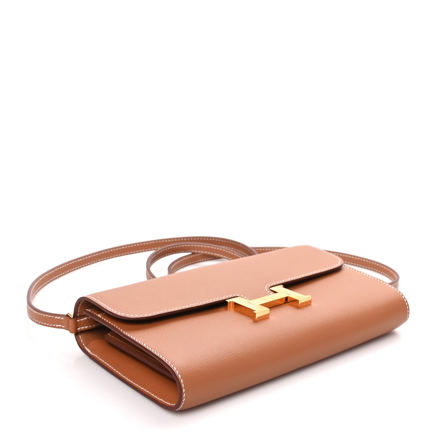Hermes Evercolor Constance Wallet To Go Gold 4 of 10