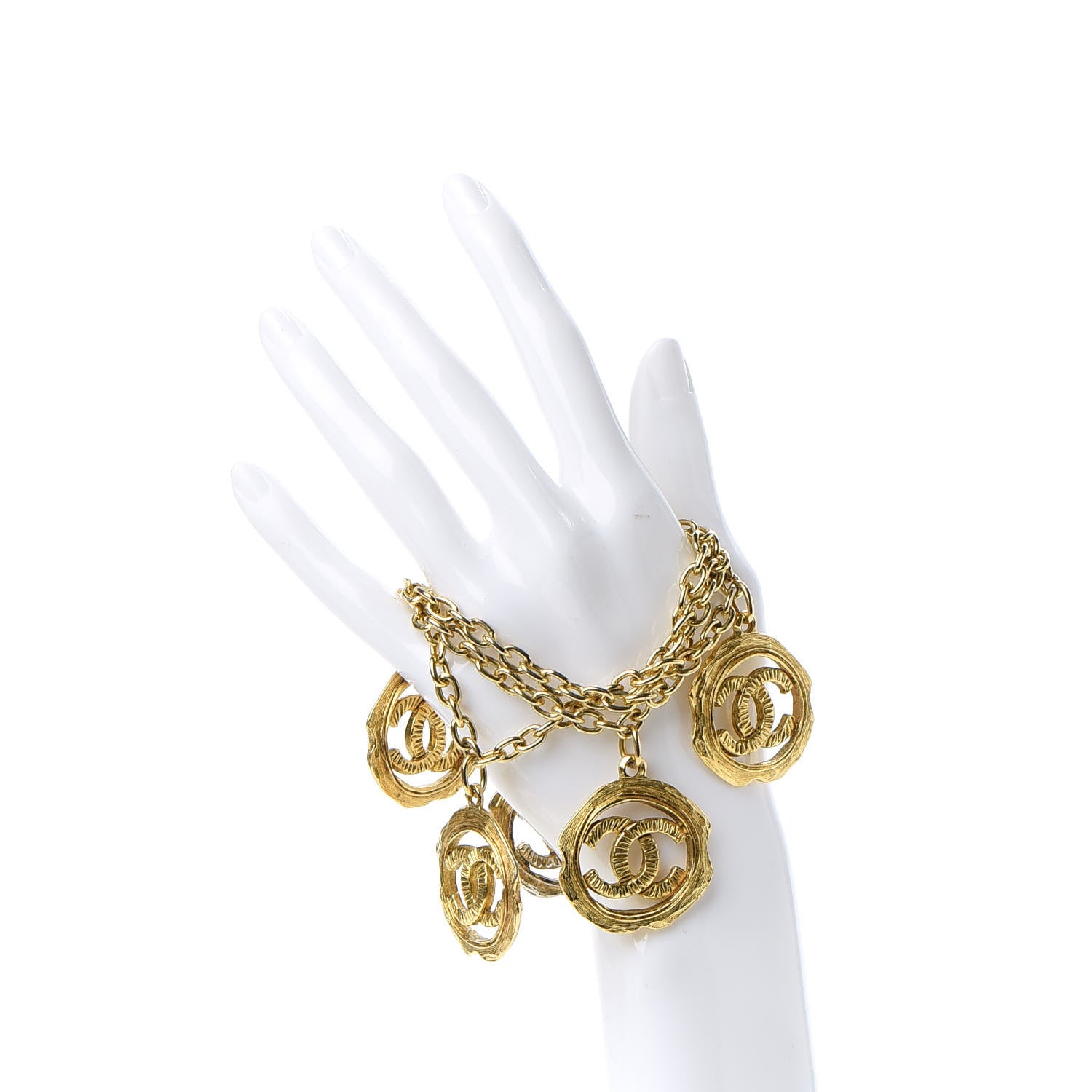 Chanel Medallion CC Charm Bracelet Gold 2 of 5