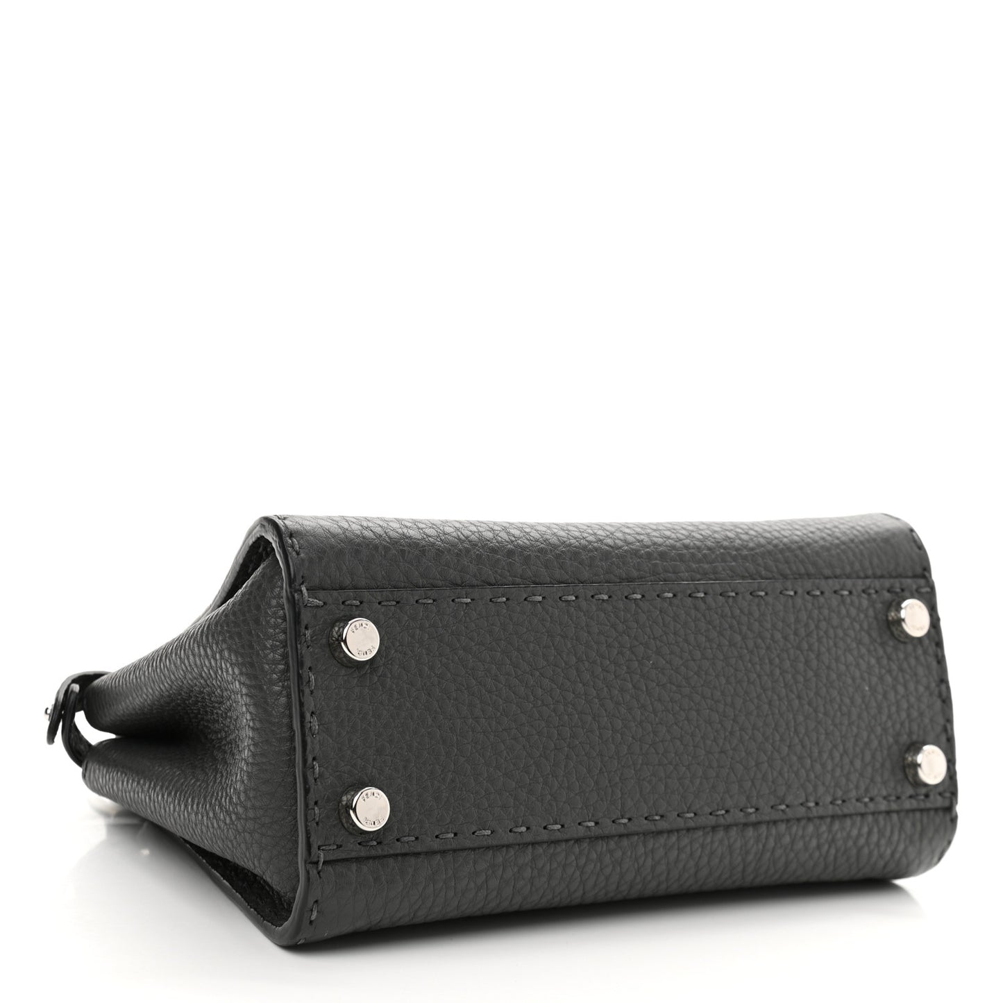 Cuoio Romano Selleria Bi-Color Mini Peekaboo Iconic Satchel Asfalto Latte