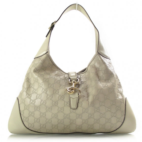 Guccissima Medium Jackie O Bouvier Hobo Off White