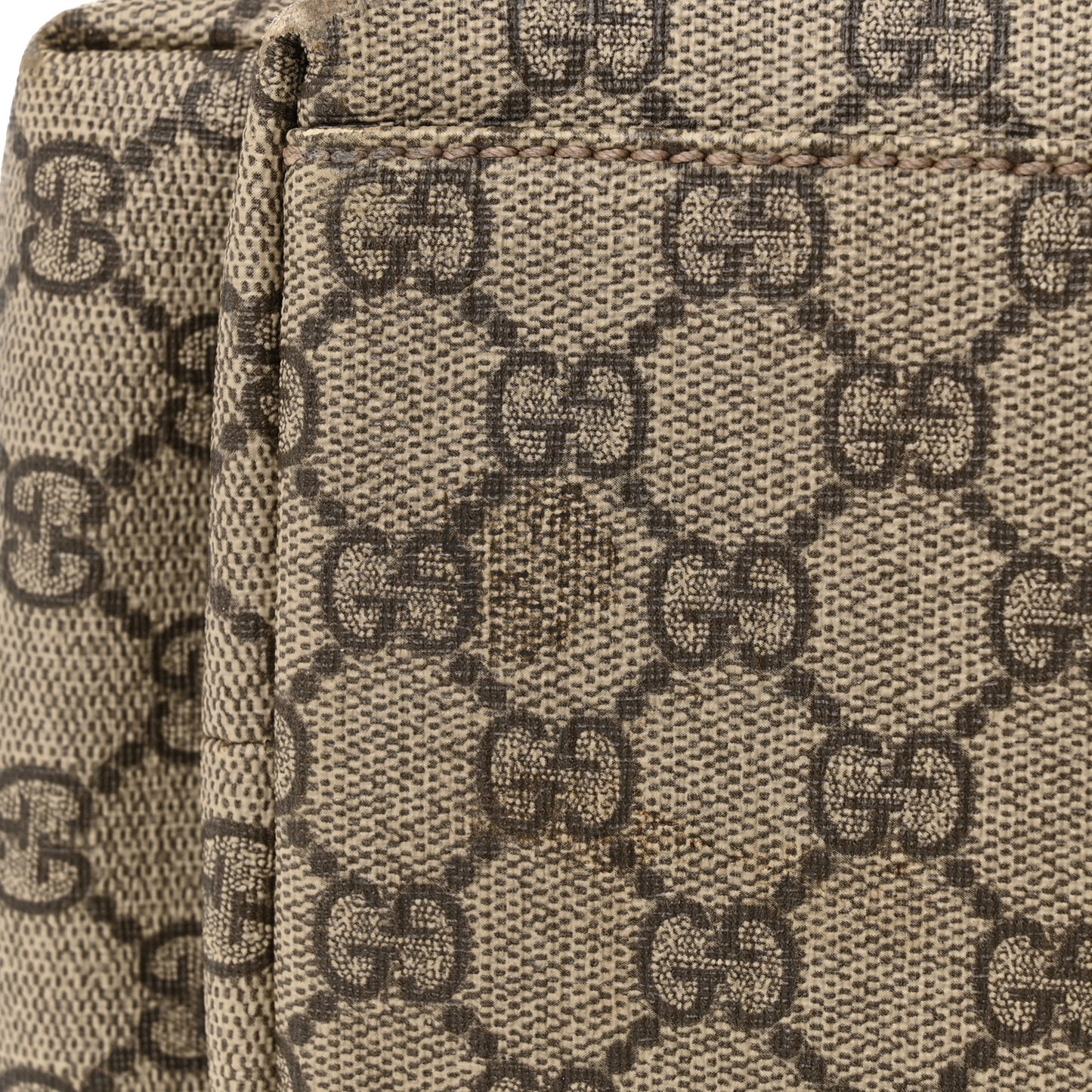 GG Plus Monogram Messenger Diaper Bag Dark Brown