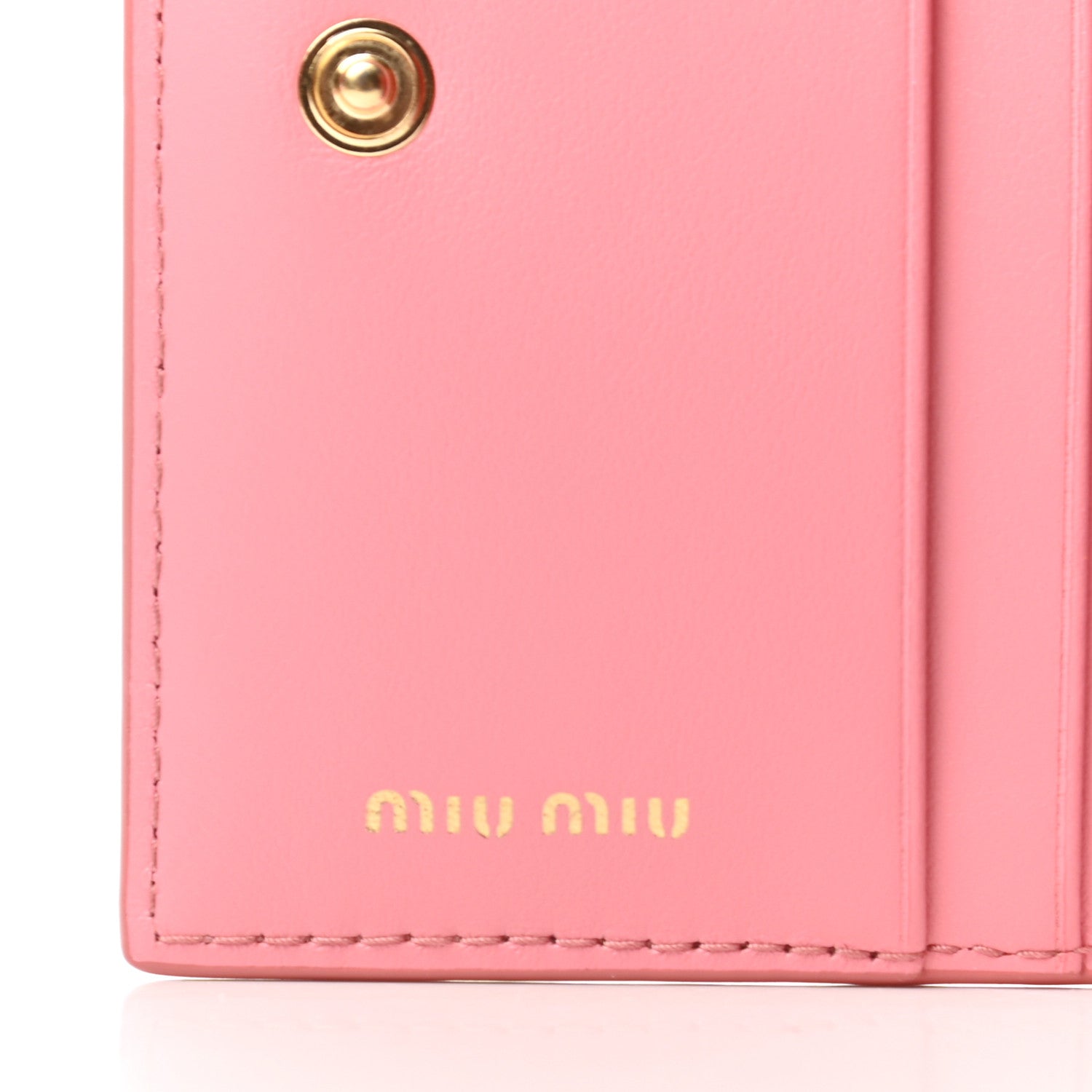 Miu Miu Goatskin Madras Cuori Wallet Rosa Fuoco 5 of 7