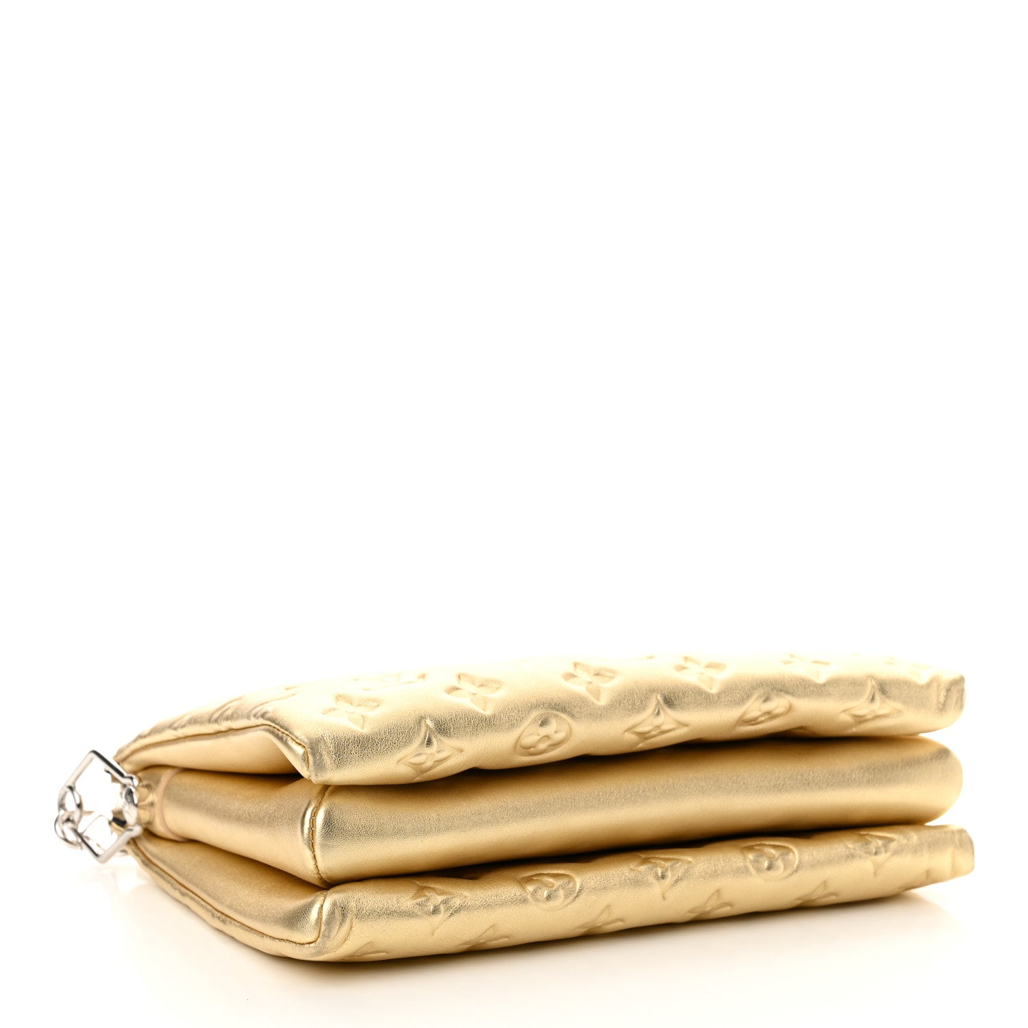 Louis Vuitton Lambskin Embossed Monogram Coussin PM Gold 4 of 10