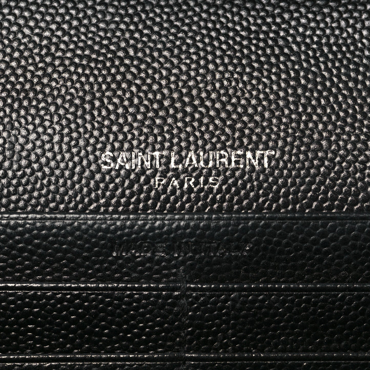 Grain De Poudre Matelasse Chevron Monogram Chain Wallet Black