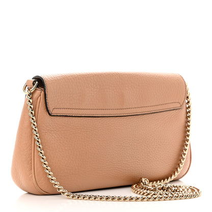 Gucci Pebbled Calfskin Medium Soho Flap Crossbody Camelia 3 of 21