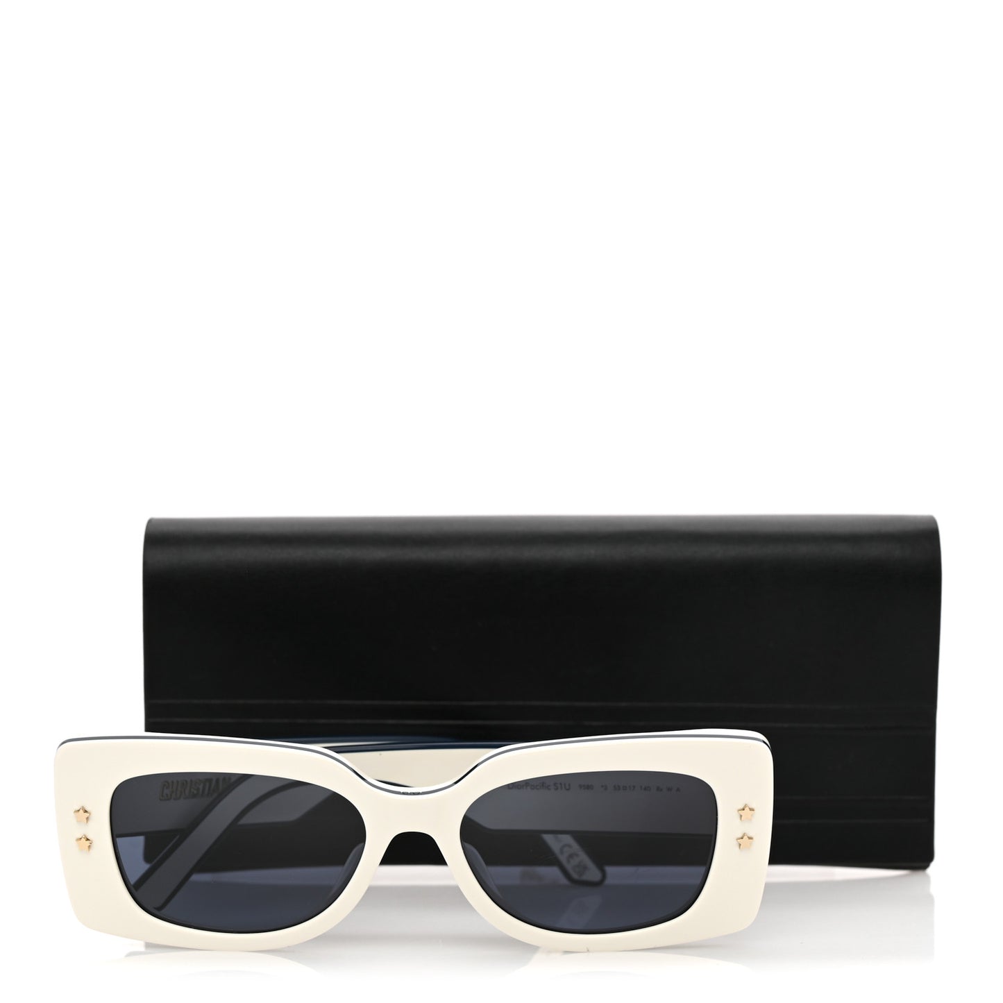 Diorpacific S1U Square Sunglasses White Blue