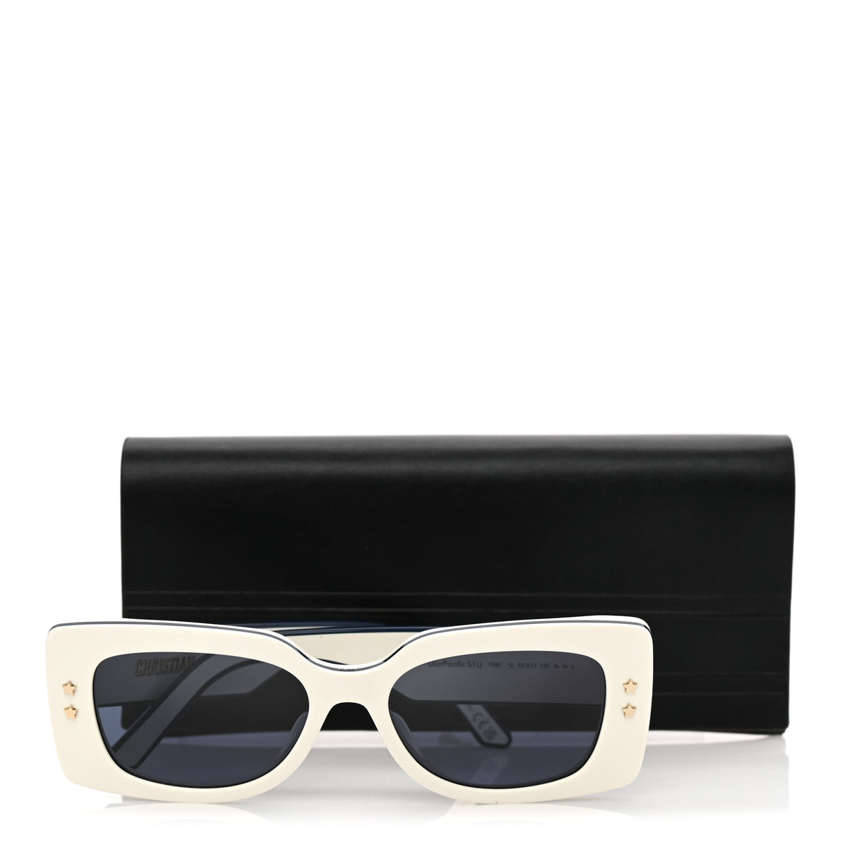 Diorpacific S1U Square Sunglasses White Blue
