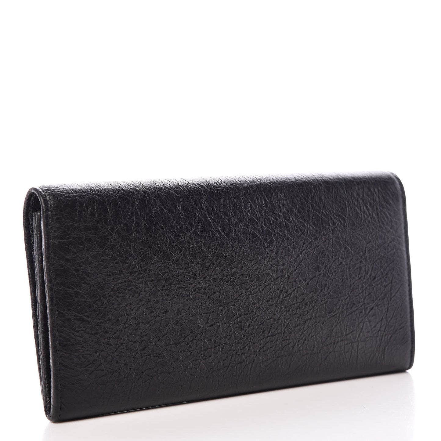Agneau Classic Gold Hardware Money Wallet Black