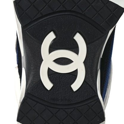 Chanel Mesh Suede Calfskin Womens CC Sneakers 36 Dark 36 Blue Black White 6 of 8