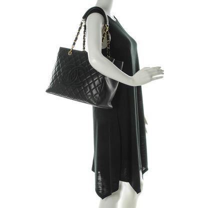 Chanel Caviar Quilted Grand Shopping Tote GST Black 2 of 7