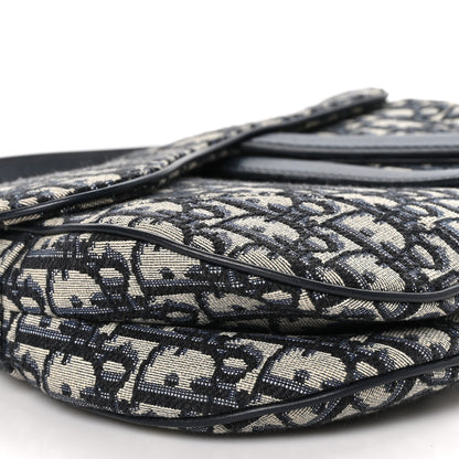 Christian Dior Oblique Saddle Bag Blue 9 of 13