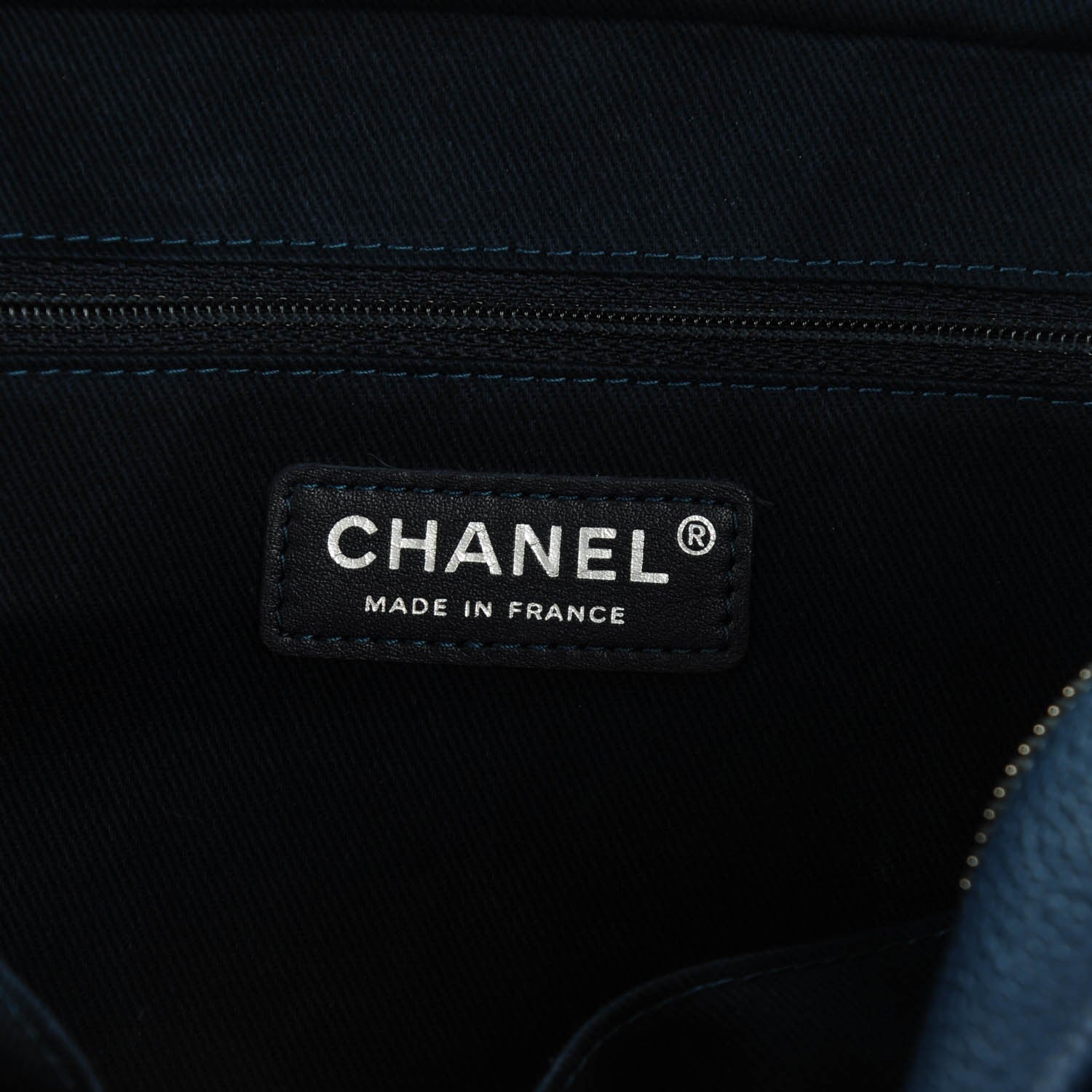 Chanel Caviar Quilted Casual Journey Flap Dark Blue 7 of 8