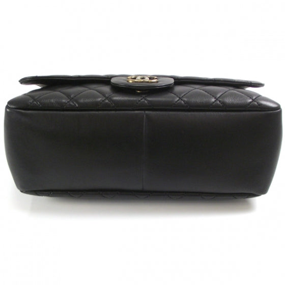 Lambskin Classic Jumbo Flap Zip Top Tote 2011 Black