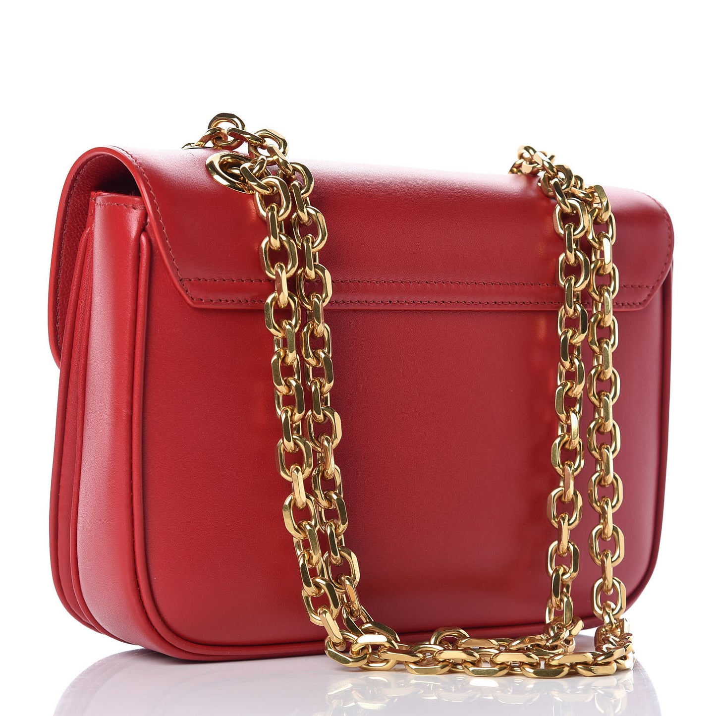 Shiny Calfskin Small C Bag Red