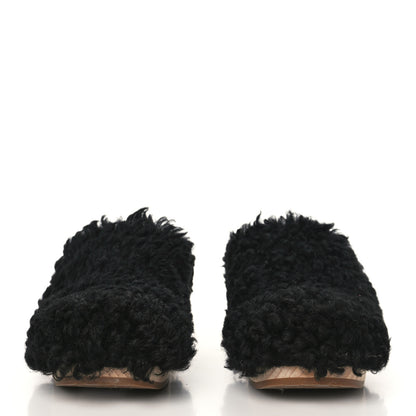 Chanel Shearling Lambskin Clogs 39 Black 3 of 8