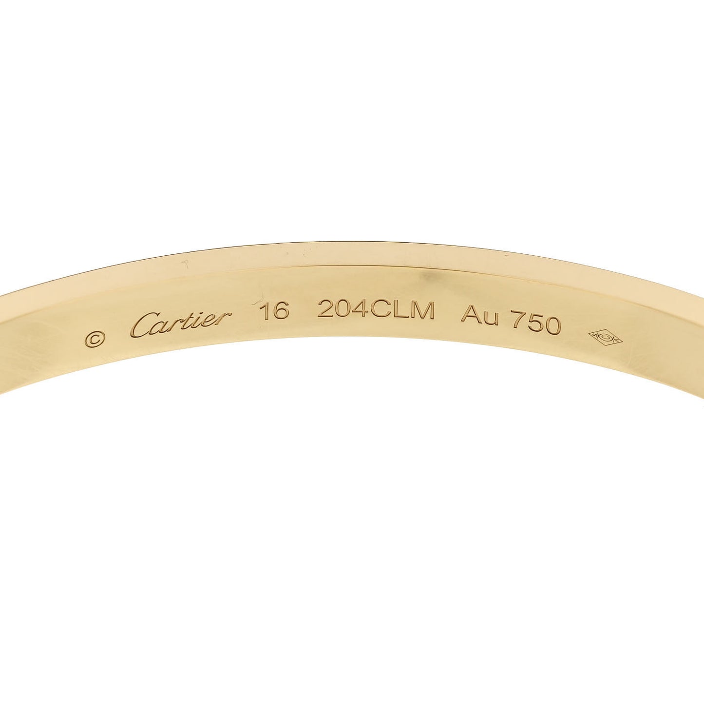 18K Yellow Gold Medium LOVE Bracelet 16