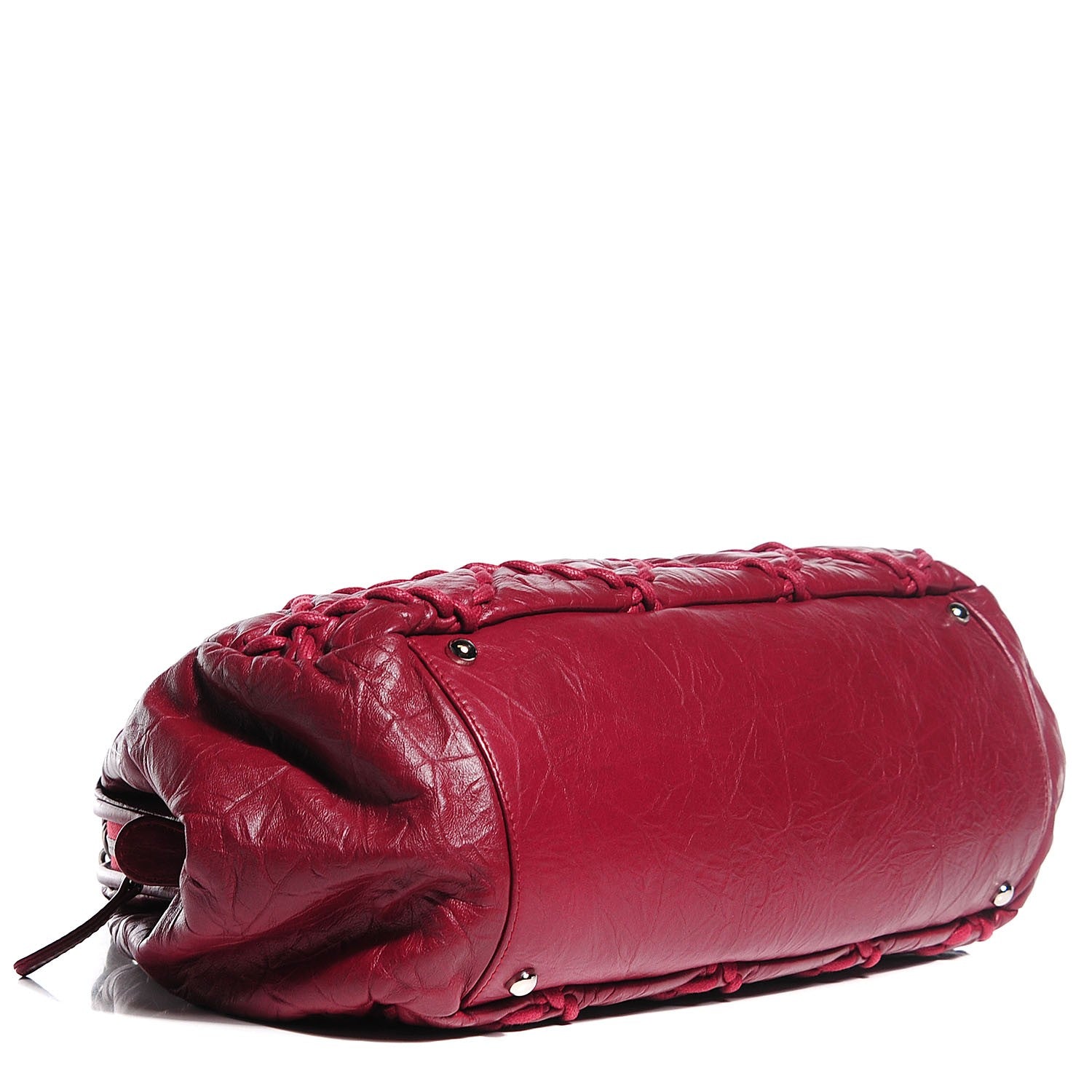 Chanel Calfskin Ultra Stitch Bowler Red 4 of 7