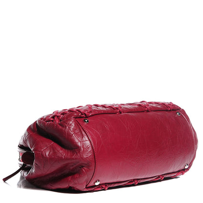 Chanel Calfskin Ultra Stitch Bowler Red 4 of 7