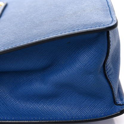 Prada Saffiano Lock Crossbody Bleu 21 of 21