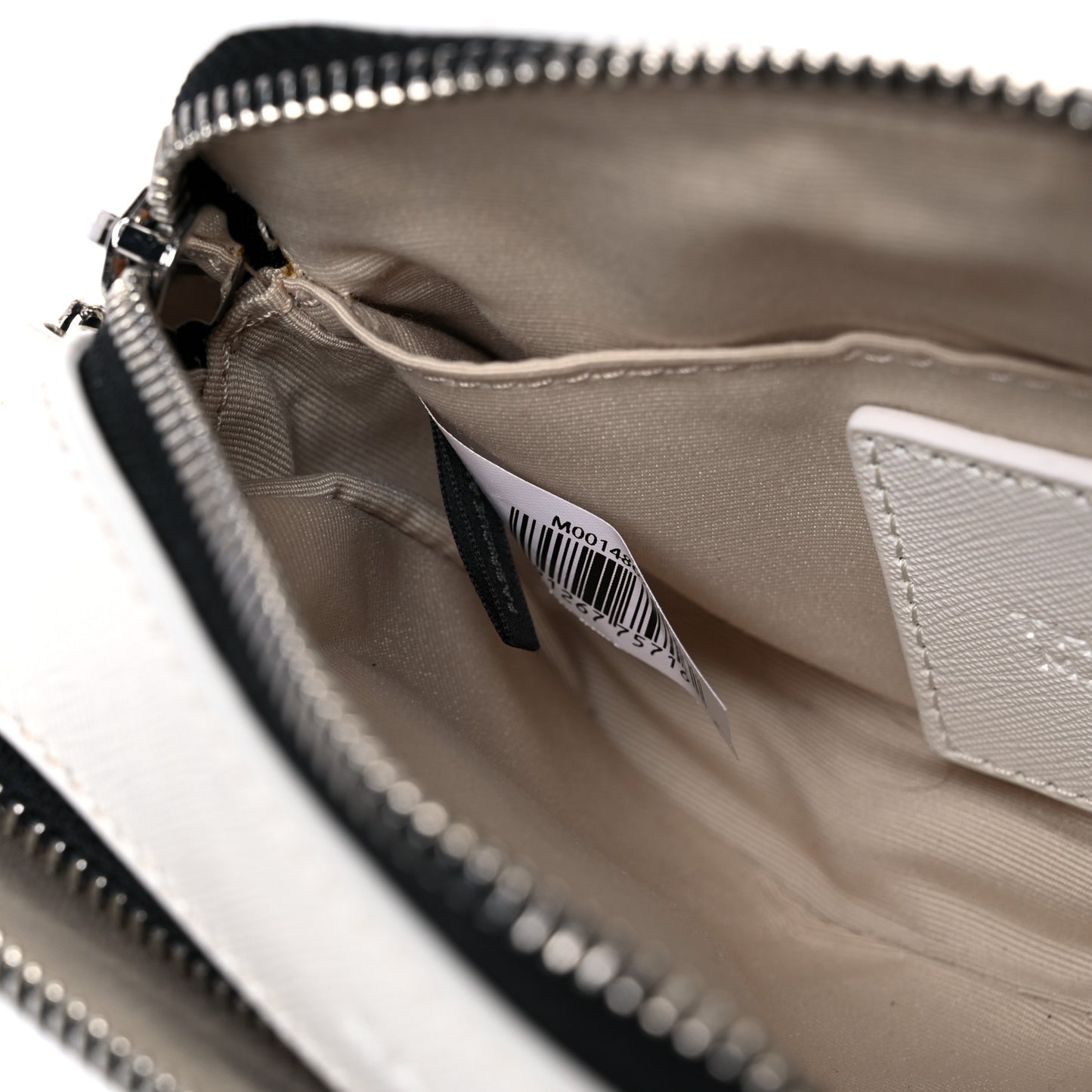 Saffiano Small Snapshot Camera Bag White