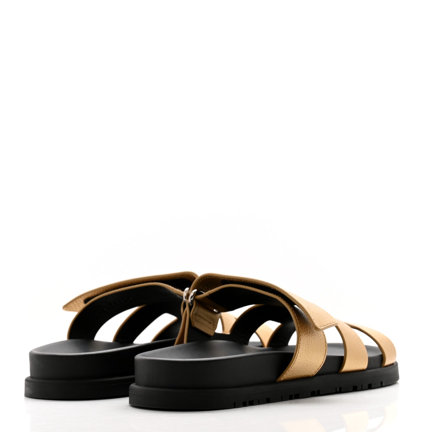 Metallic Goatskin Womens Chypre Sandals 36 Dore