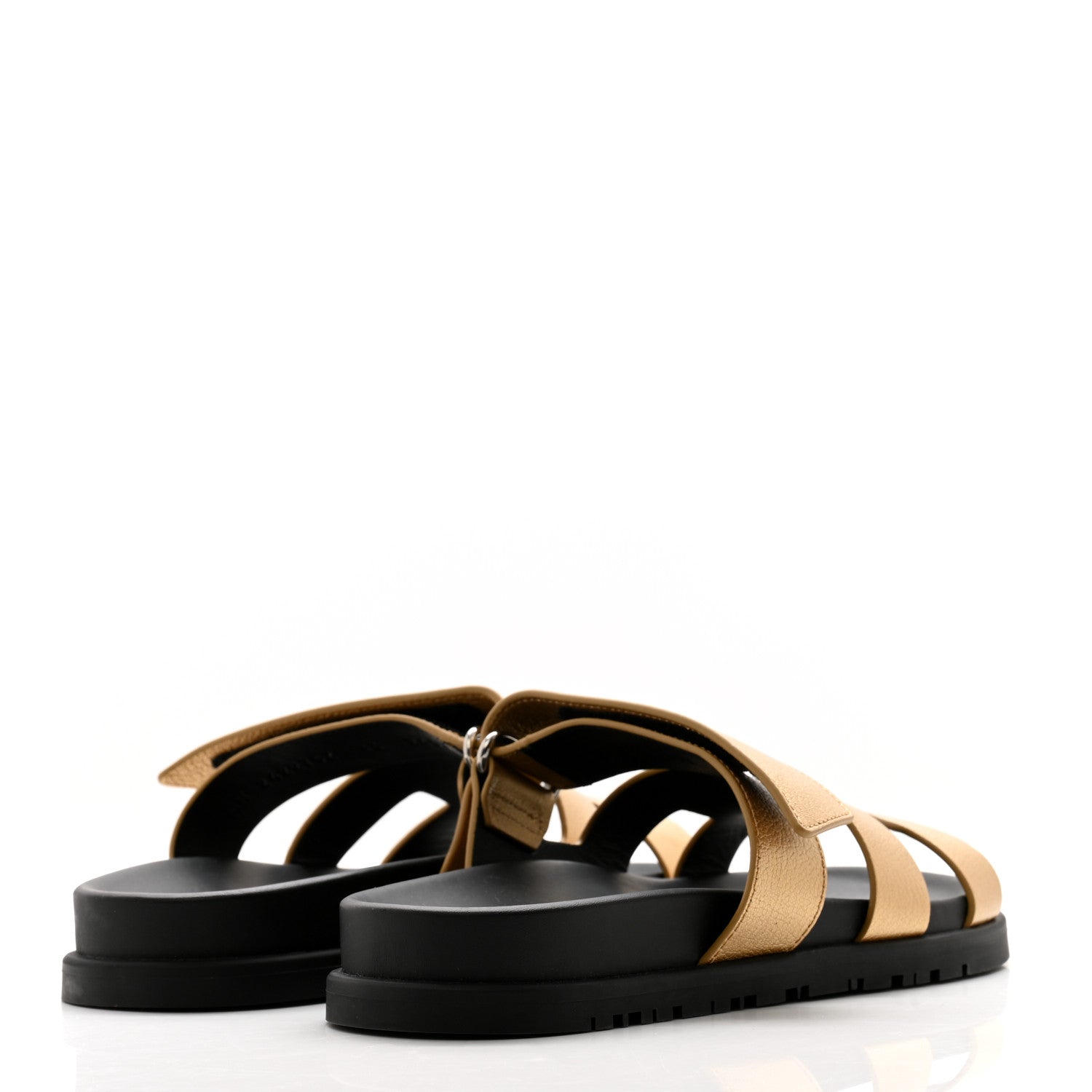 Hermes Metallic Goatskin Womens Chypre Sandals 36 Dore 4 of 10